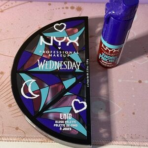 NYX Wednesday set Enid blush palette & Wednesday lip oil gloss brand new sealed!